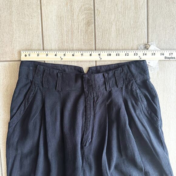 Free People Calla Tailored Pleated Front Trouser Pants Size 6 Straight High Rise - Picture 8 of 11